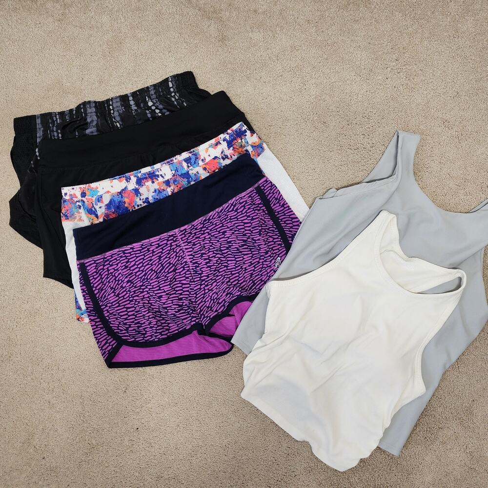 Bundle Womens Athletic Shorts & Tops Size Large/XL Running Activewear